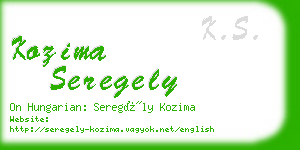 kozima seregely business card